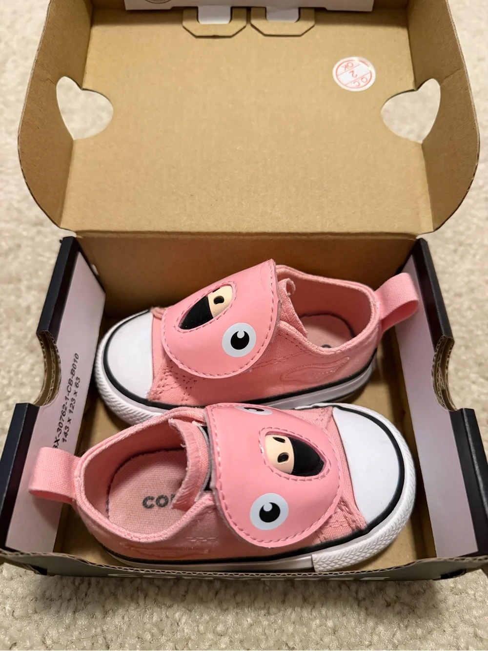 Converse Pink Flamingo Face Slip-On Baby Sneakers